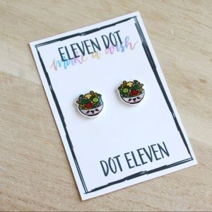 Vegetable Salad Vegan Vegetarian Kawaii Food Studs